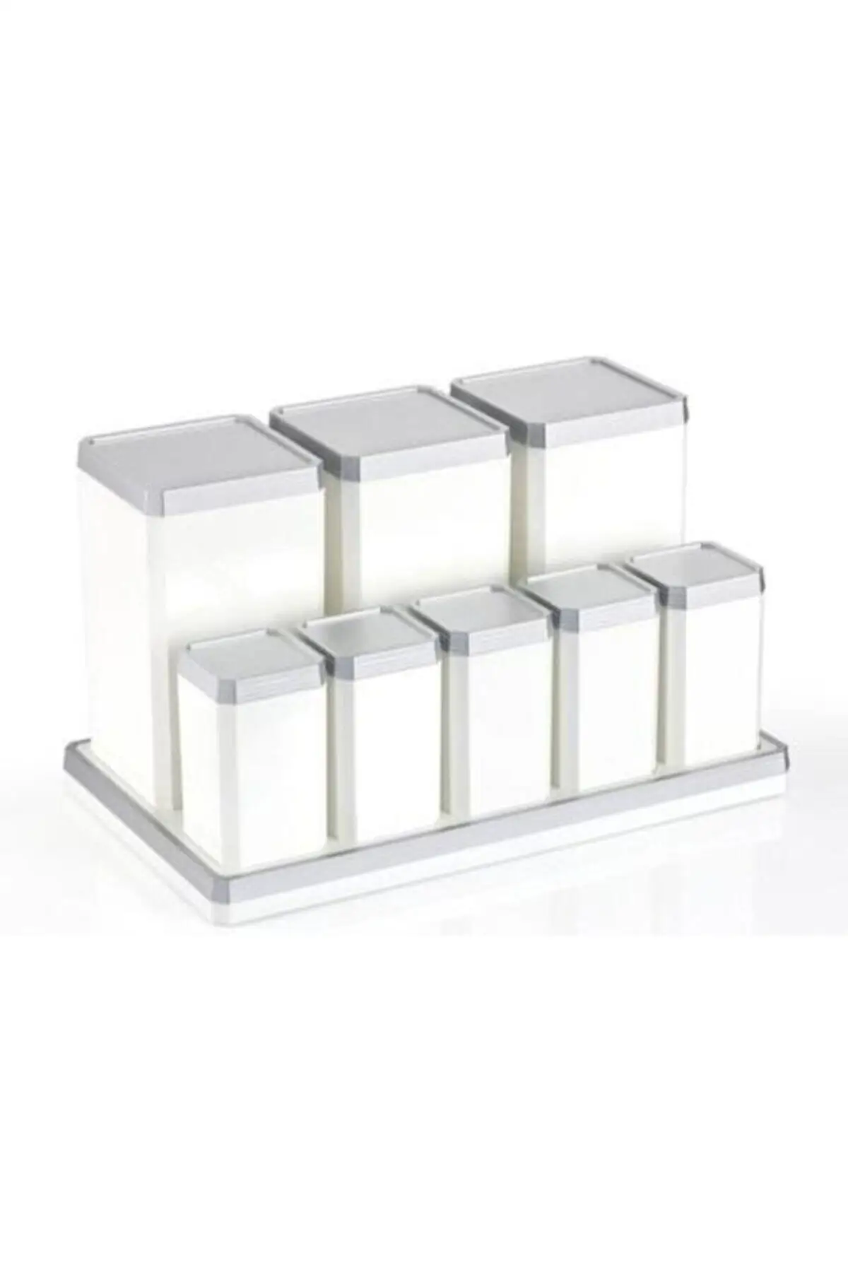 

Acrylic spice holder 8 piece spice storage box presentation stand kitchen utensils table service salt and spice stand New