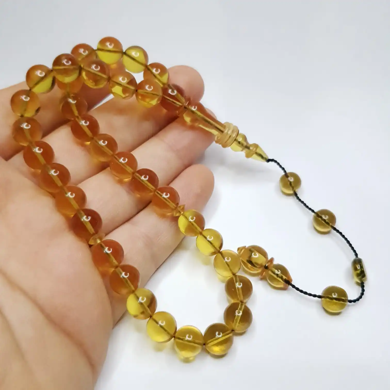 

Tasbih Rosary Bead Ring Squeezing Amber Does Not Tarnish Prayer Islamic Wedding Henna Hand Gift