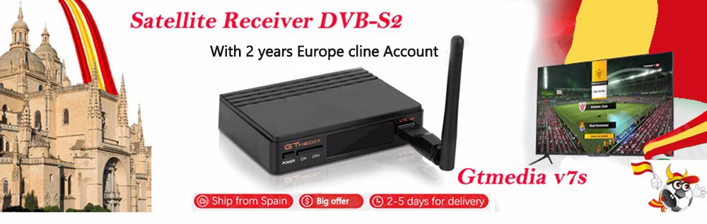 Горячая Распродажа GTmedia V8 Nova спутниковый ТВ приемник встроенный Wifi 3 года Европа Cline для Испании DVB-S2 H.265 GT медиа V8 NOVA