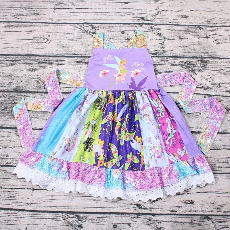 2019 Детские платья для девочек платье малышей с изображением ангела-бабочки