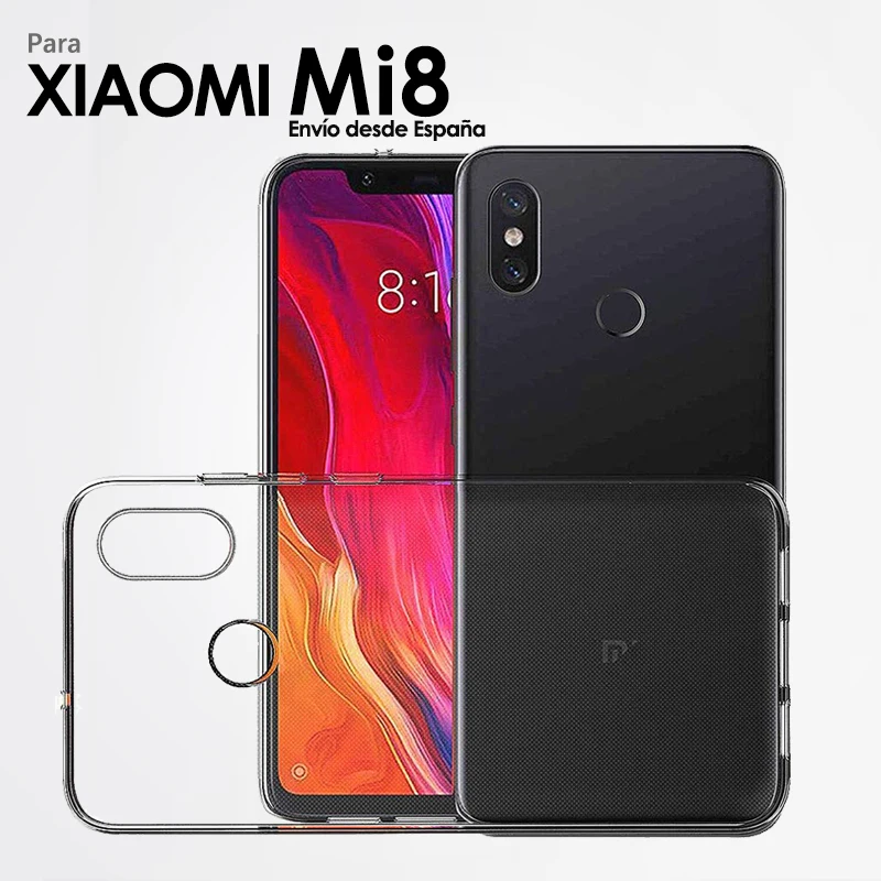 Силиконовый чехол для Xiaomi Mi 8 мобильный телефон Ультратонкий Прозрачный из ТПУ |
