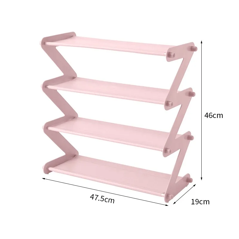 

Z-Shaped Multi Layer Assembled Non-woven Shoe Rack Household Organization Shelf Save Space Shoe Vertical Storage Holders
