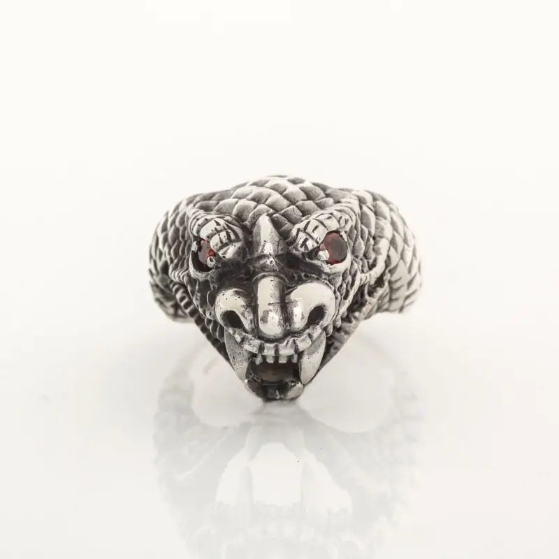 

925 Sterling Cobra Model Silver Ring Fashion Turkish Premium Quality Handmade Jawelery