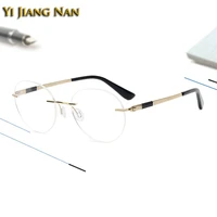 women pure titanium optical top quality men rimless eyewear lightweight flexible prescription glasses frame eyeglasses spectacle