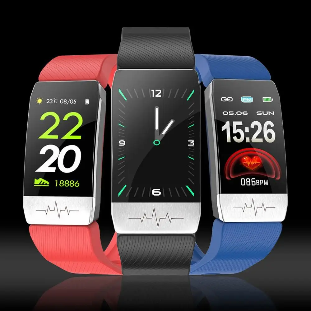 

T1S Smart Bracelet Tempurature Heart Rate Monitor Real-Time Sleeping Detectors Fitness Sport Watches