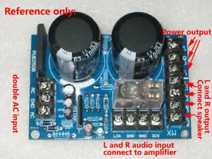 Двойная выпрямительная плата фильтра PCB w/ UPC1237 защита fr TDA7294
