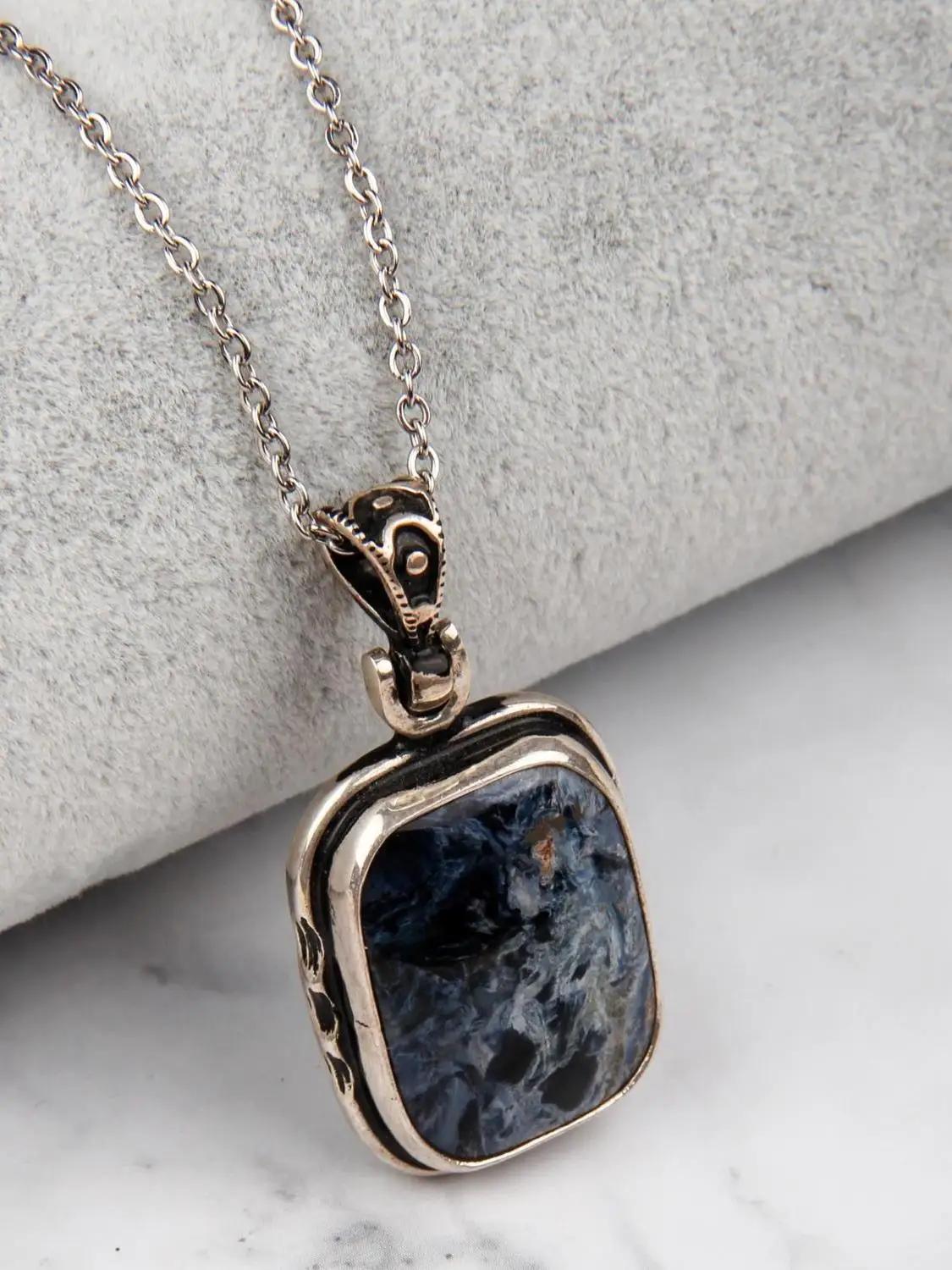 

Pietersite 925 пробы серебро Цепочки и ожерелья