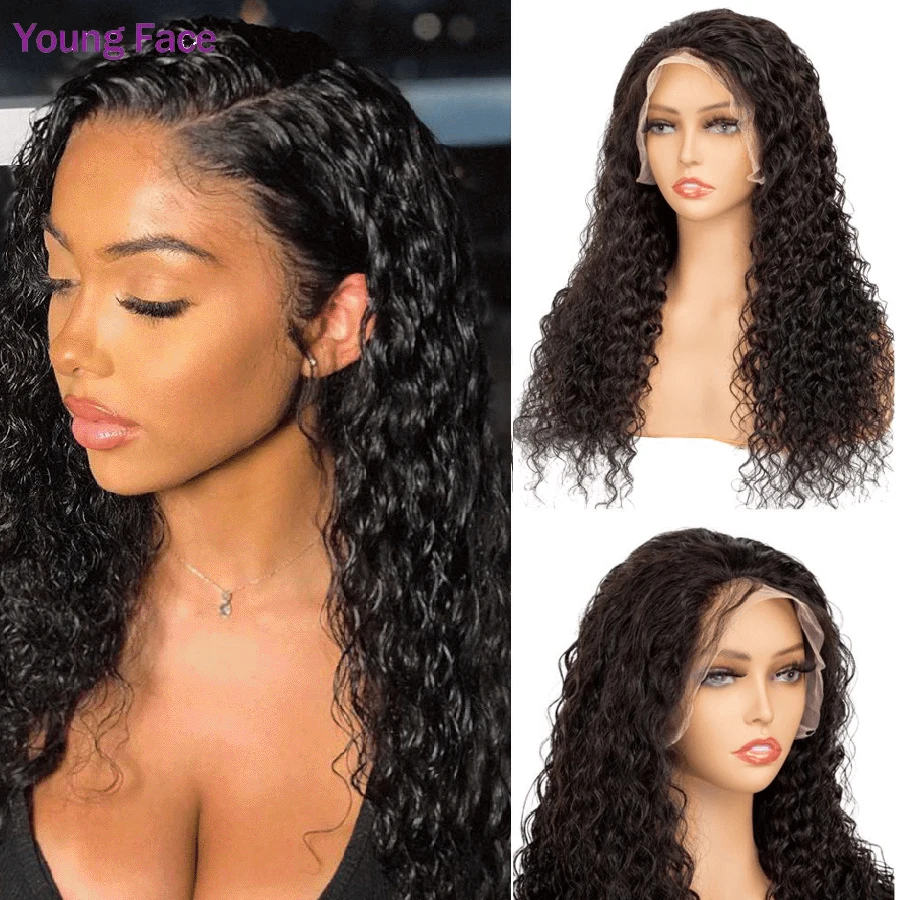 Deep Wave 360 Full Lace Frontal Wig For Women Brazilian Human Hair Lace Wigs Glueless Full Lace Pre Plucked Hair Wigs Female