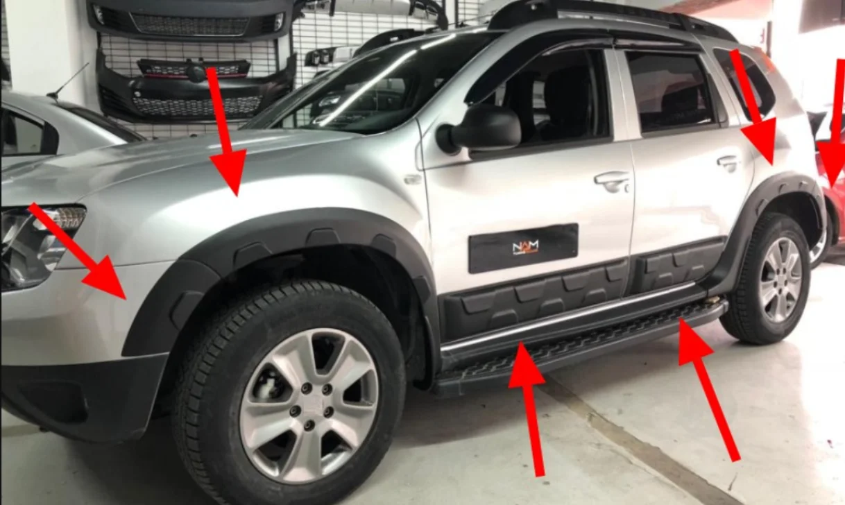 Набор накладок и молдингов из АБС-пластика для Renault Dacia Duster 2010-2022 12 шт. - купить по