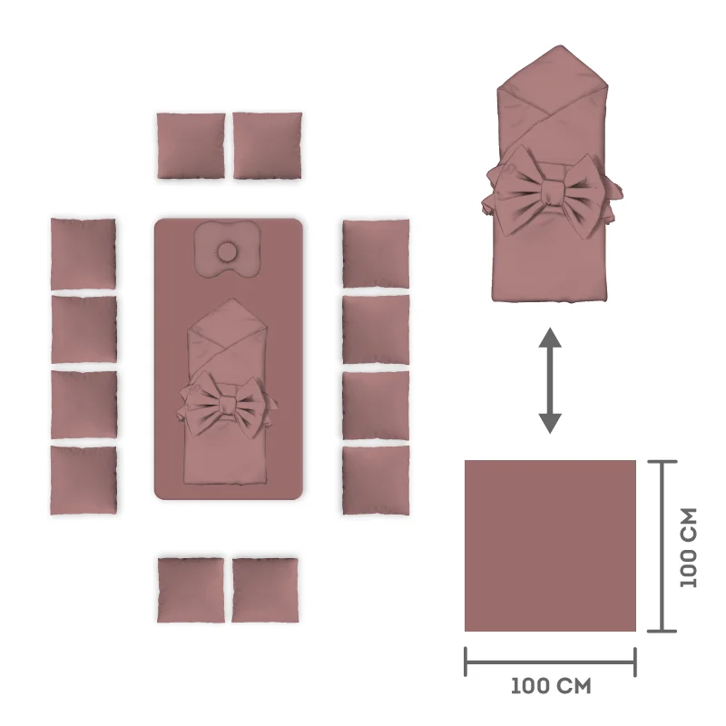Комплект в кроватку постельное белье бортики Mamdis|Наборы постельного белья| |