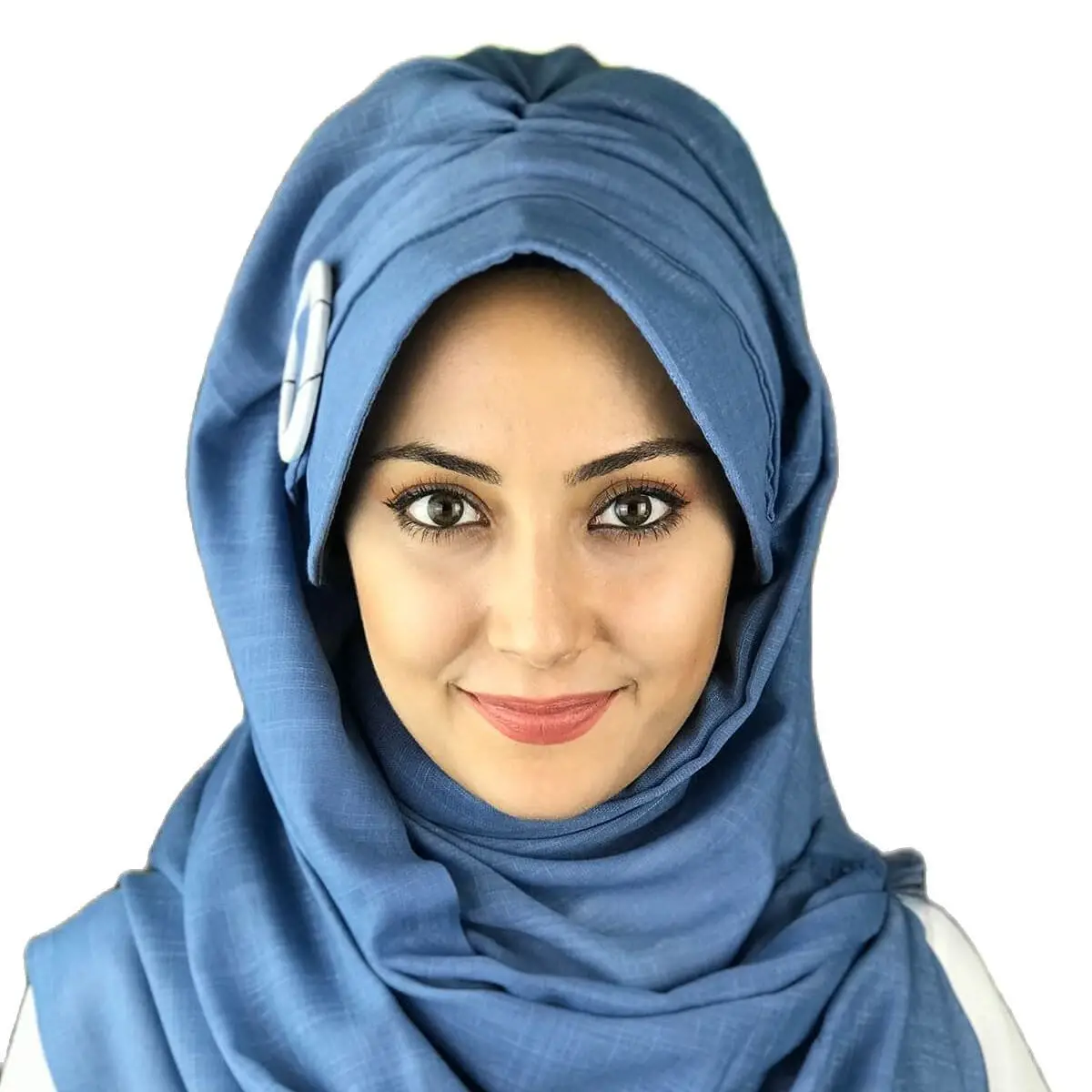 

New Fashion Islamic Muslim Hijab 2021 Trend Hijab Ready Wear Hat Scarf Chiffon Koton Beanie Bone Blue Practical Hat Shawl