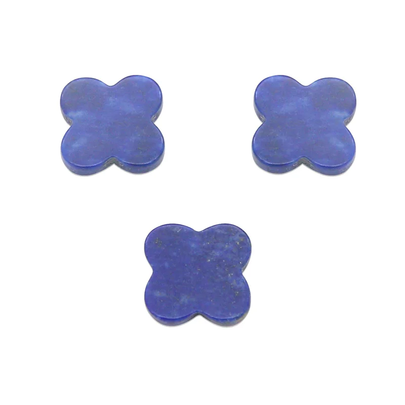 

5pcs Natural Semiprecious Stone Lapis Lazuli Cabochon Flower Shape 8/10mm Jewelry Making Findings For DIY Ring Earrings Pendant