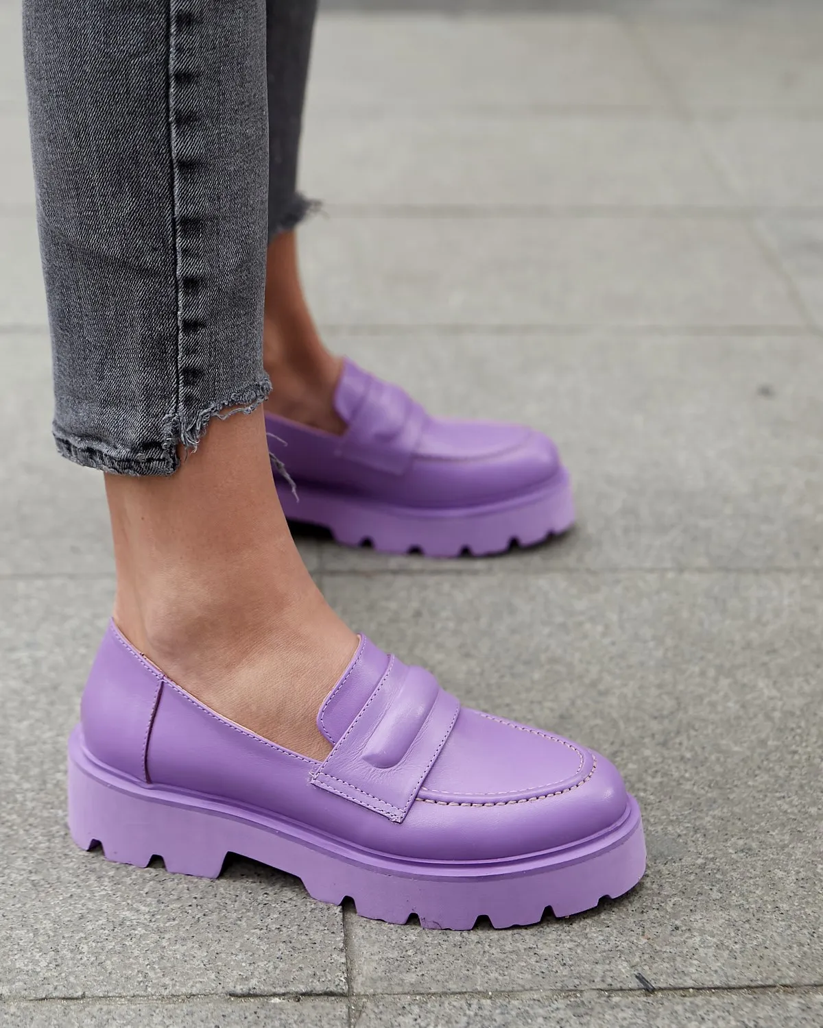 Женские лоферы из натуральной кожи puрол весенние туфли на плоской светильник кой