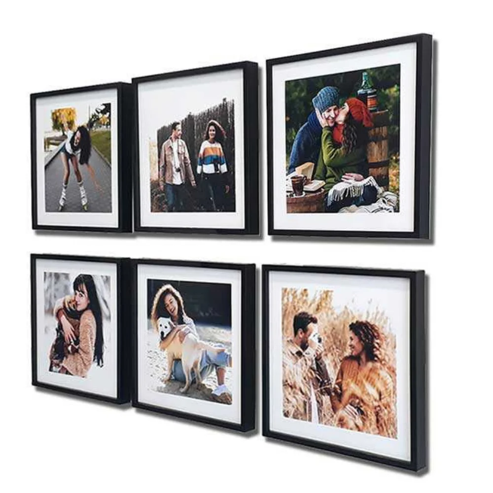 

HLO 2022 Modern 3 Pieces Sticky Removable Square Frame Special Adhesive Tape 20x20cm Photograph Decorative Long Lasting Quality