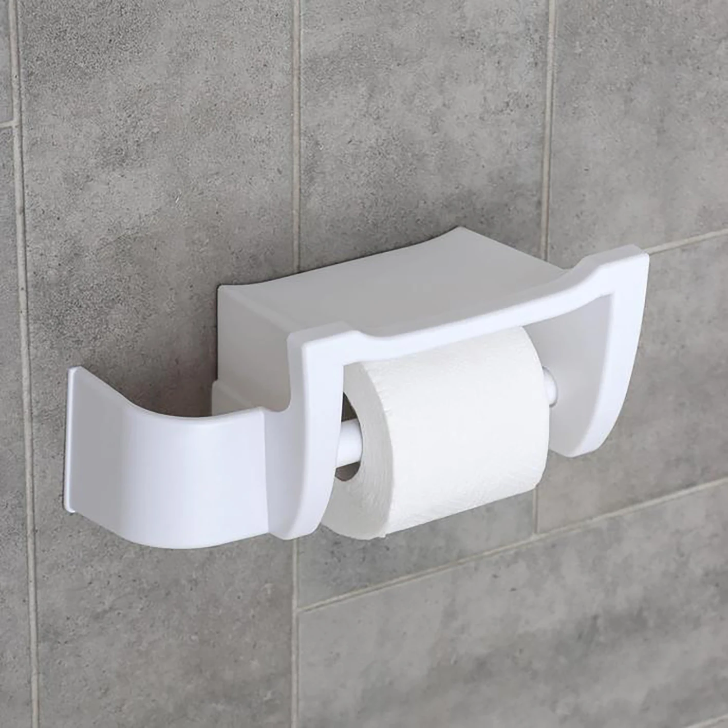Полка для туалета с держателем туалетной бумаги &quotMira&quot цвет: белый 26 х 12 3 см | Дом