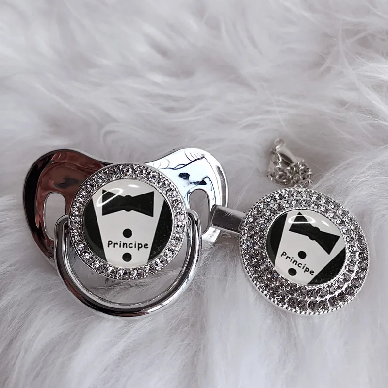 Миокар с именем на заказ классная Красивая Золотая соска и Соска зажимом черный