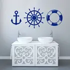 Виниловая настенная водостойкая наклейка моряка океана, украшение для ванной комнаты, съемный A002727