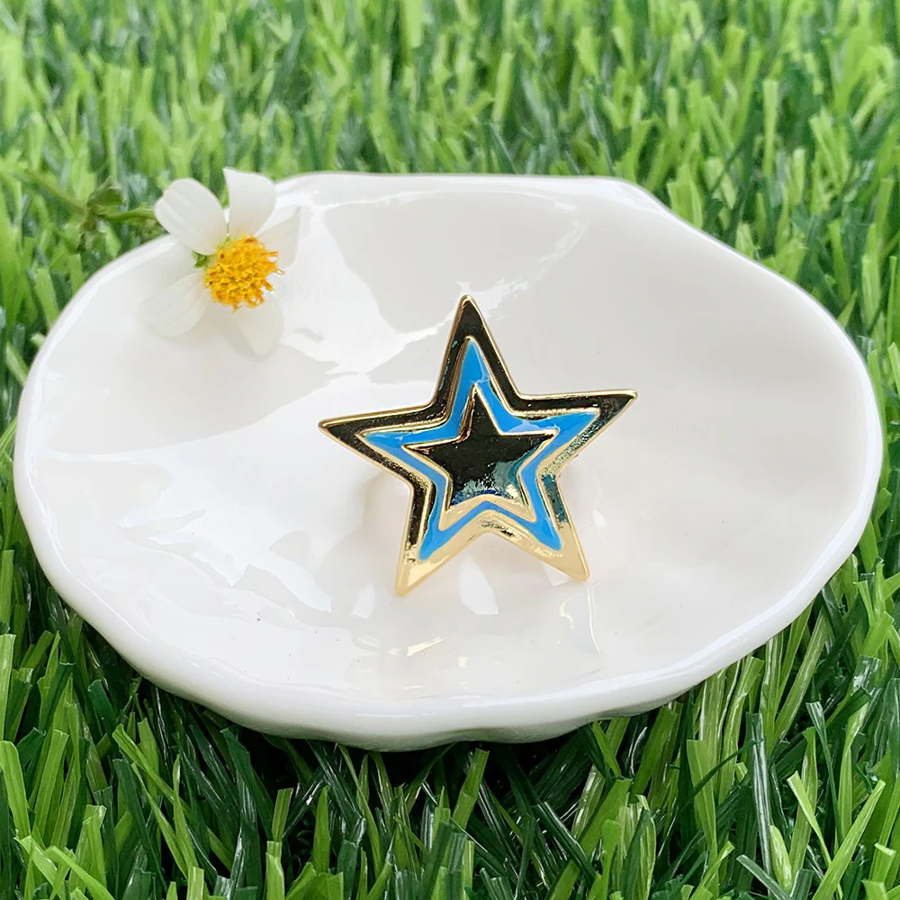 Латунные аксессуары ювелирные изделия оптом форма пентаграммы позолоченное