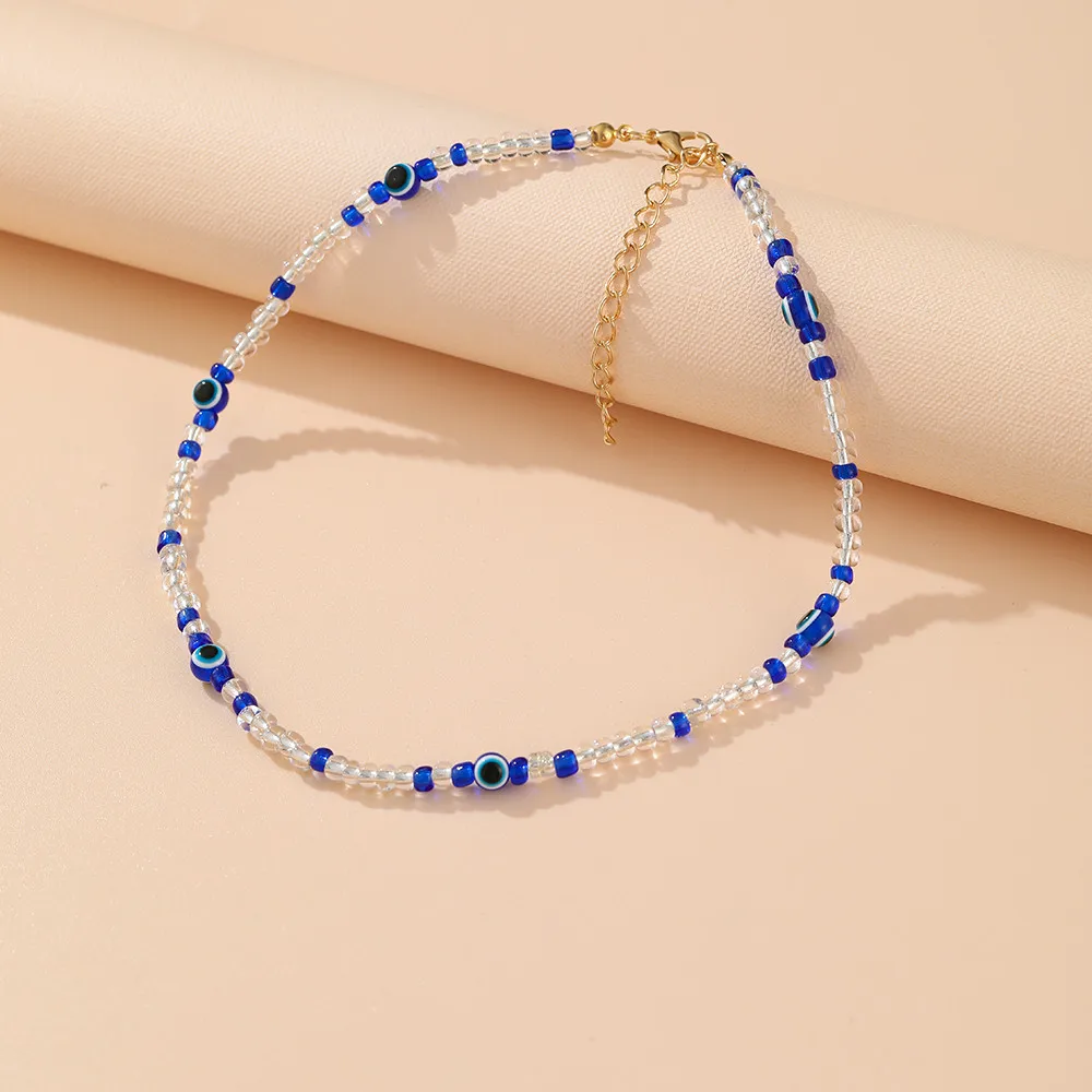 2021 New Lovely Daisy Flower Colorful Beads Pearl Clavicle Choker Necklace for Women Girls Spring Summer Jewelry Wholesale