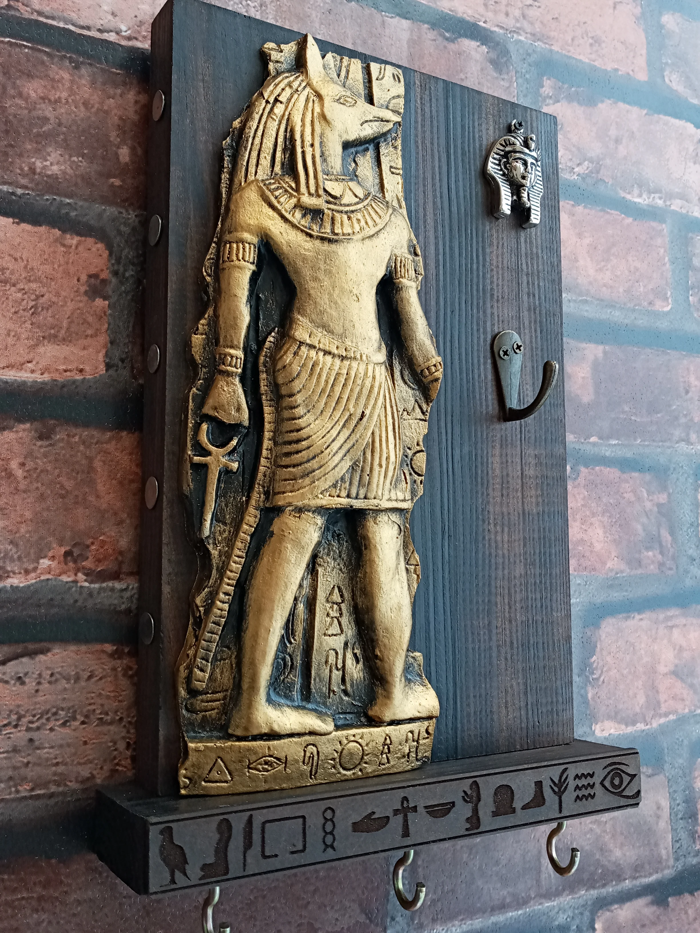 Anubis Jackal Head God of Death Keychain