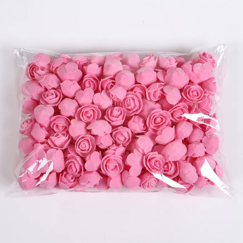 

500PCS DIY Teddy Bear of Roses 3cm Foam Wedding Decorative Christmas Decor for Home Diy Gifts Box Artificial Flowers