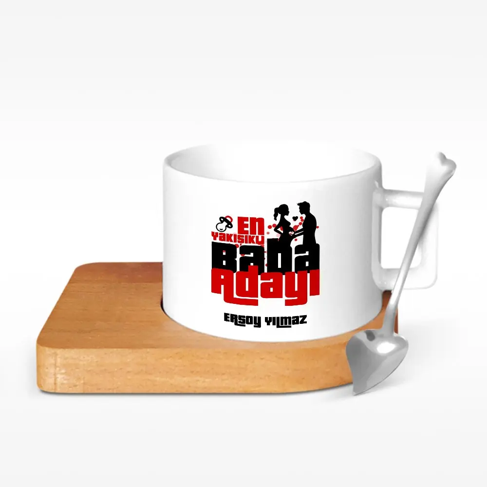

Personalized Dad Nominee for Wood Design Altlıklı Ceramic Cup-5