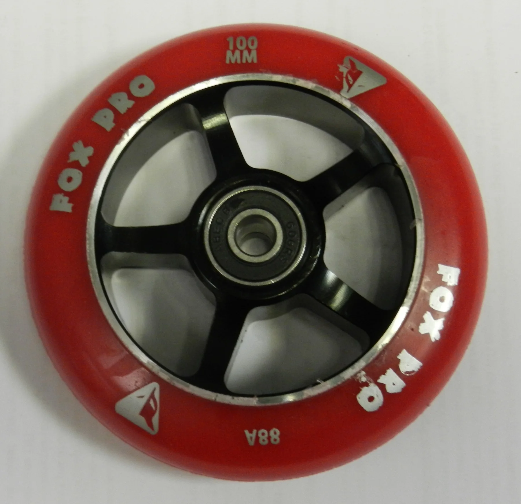 Колесо 5 Spoker 100mm. красный/черный|Самокаты| |