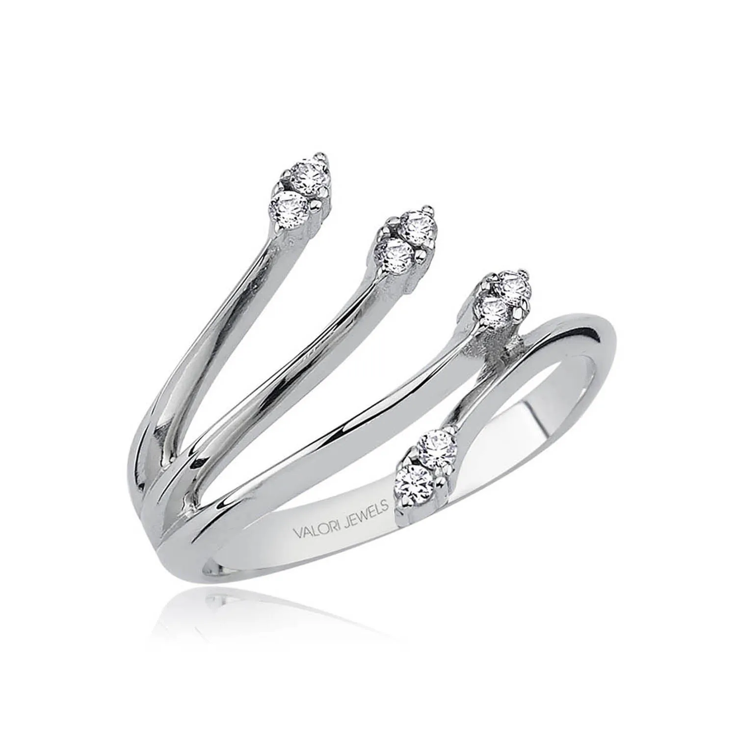 

Valori Jewels Ivy Love, Zirconia White Gemstone, Rhodium Plated, Sterling Silver Ring