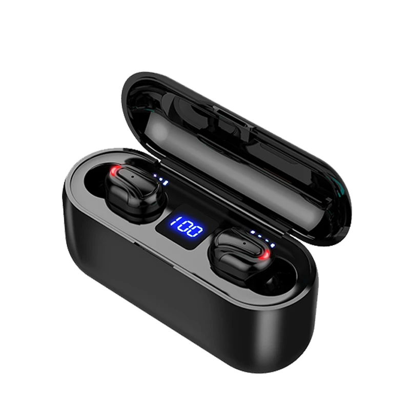 Настоящие беспроводные Bluetooth наушники гарнитура Q32 TWS наушники с шумоподавлением наушники музыка в ухо наушники беспроводные наушники - Цвет: Black