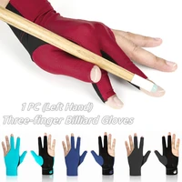 1pc professional elastic english billiard cue gloves snooker left hand three finger gloves