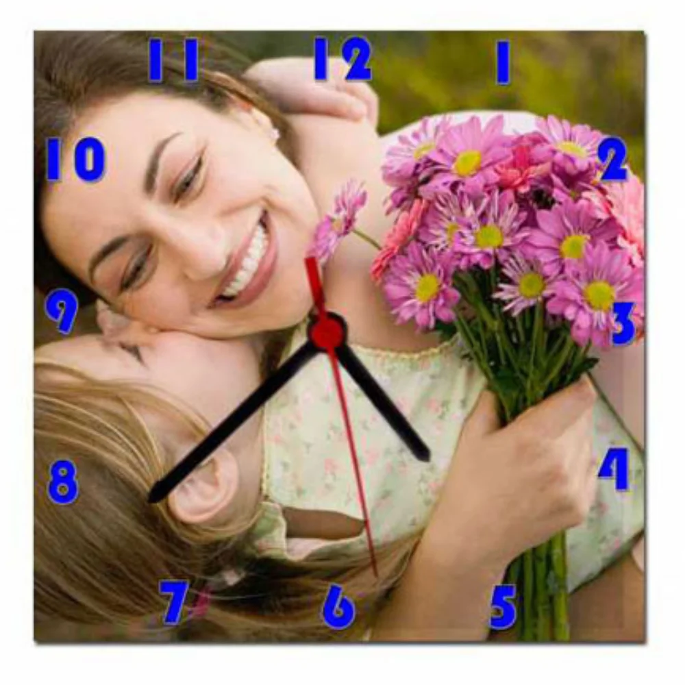 

HLO 2022 Personalized Sublimation Ceramic Wall Clock 15x15cm Square Photo Printed Decorative Gift Idea Trendy Modern Good Price