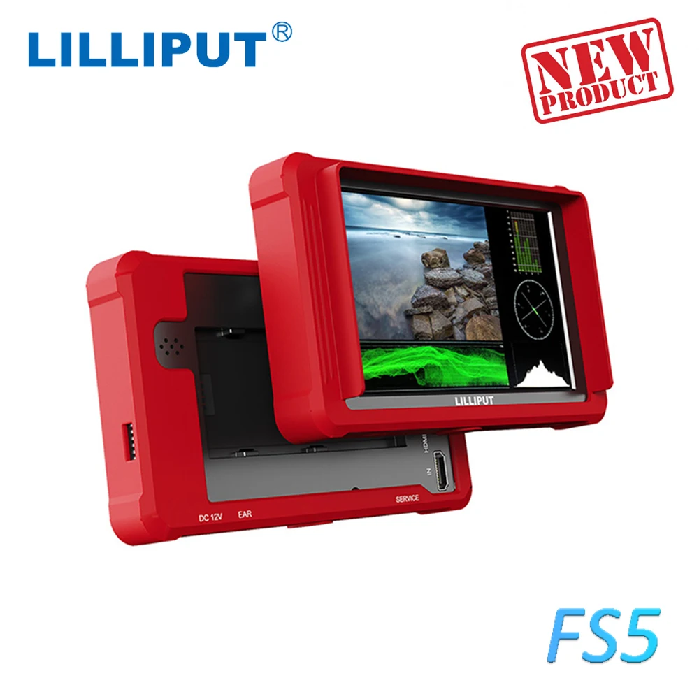 Монитор камеры LILLIPUT FS5 5 4 дюйма 60 Гц 4K HDMI 3G 3D-LUT Waveform SDI видеопомощник 1920x0 экран -