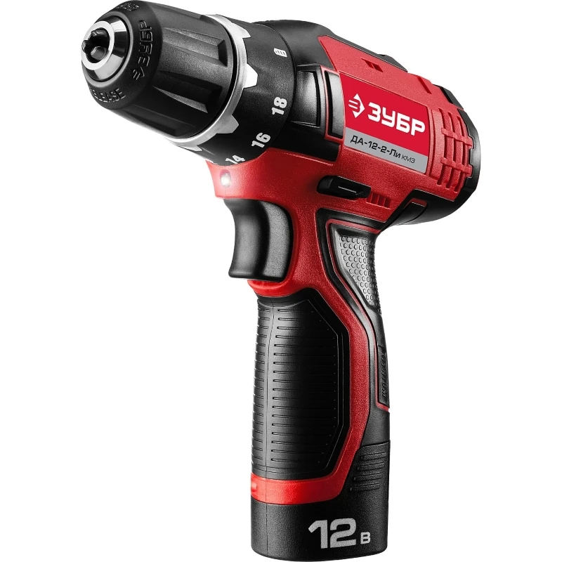 Дрель шуруповерт 12 В Li Ion 2 АКБ ЗУБР ДА Ли КНМ3|Электрические отвертки| |
