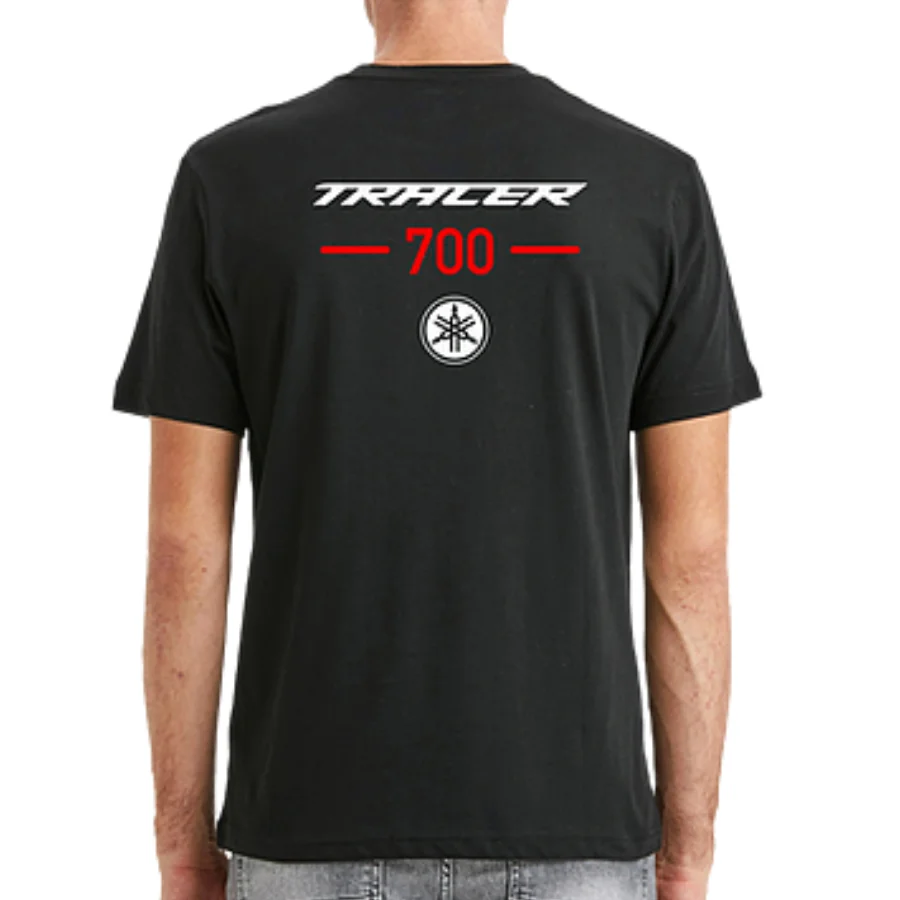 

New Fashion Spring Men's O neck Short Sleeve Tshirt Yamaha Tracer 700 Printed 100% Cotton Casual Crew Neck Summer T-shirt Black