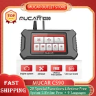 ZIMASALE1000Профессиональный сканер MUCAR CS90 OBD2 для автомобиля с BT200 полным считывателем кодов системы, 28 сбросами, пожизненным обслуживанием, бесплатным обновлением диагностики