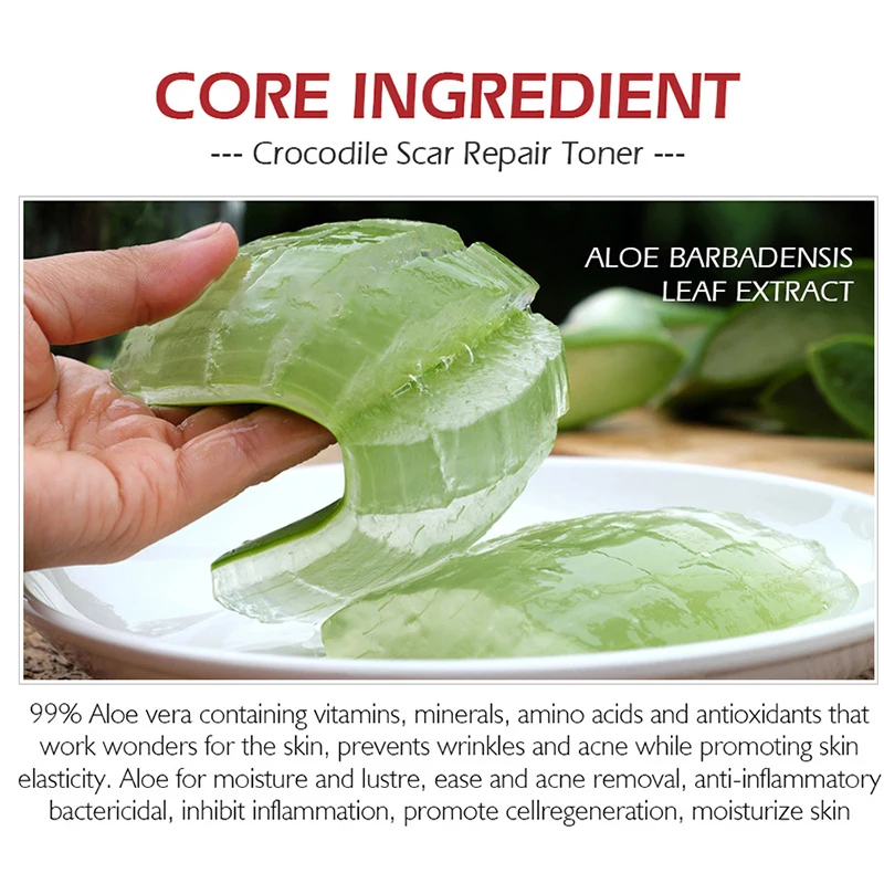 Уход за кожей лица крокодила тонера ремонт шрамов Сыворотка для удаления рубцов