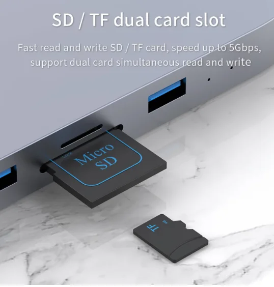 Hagibis USB C Hub с корпусом жесткого диска SATA для Mac mini 3 0 hub 2020 нового M1 Type SSD чехол SD/TF