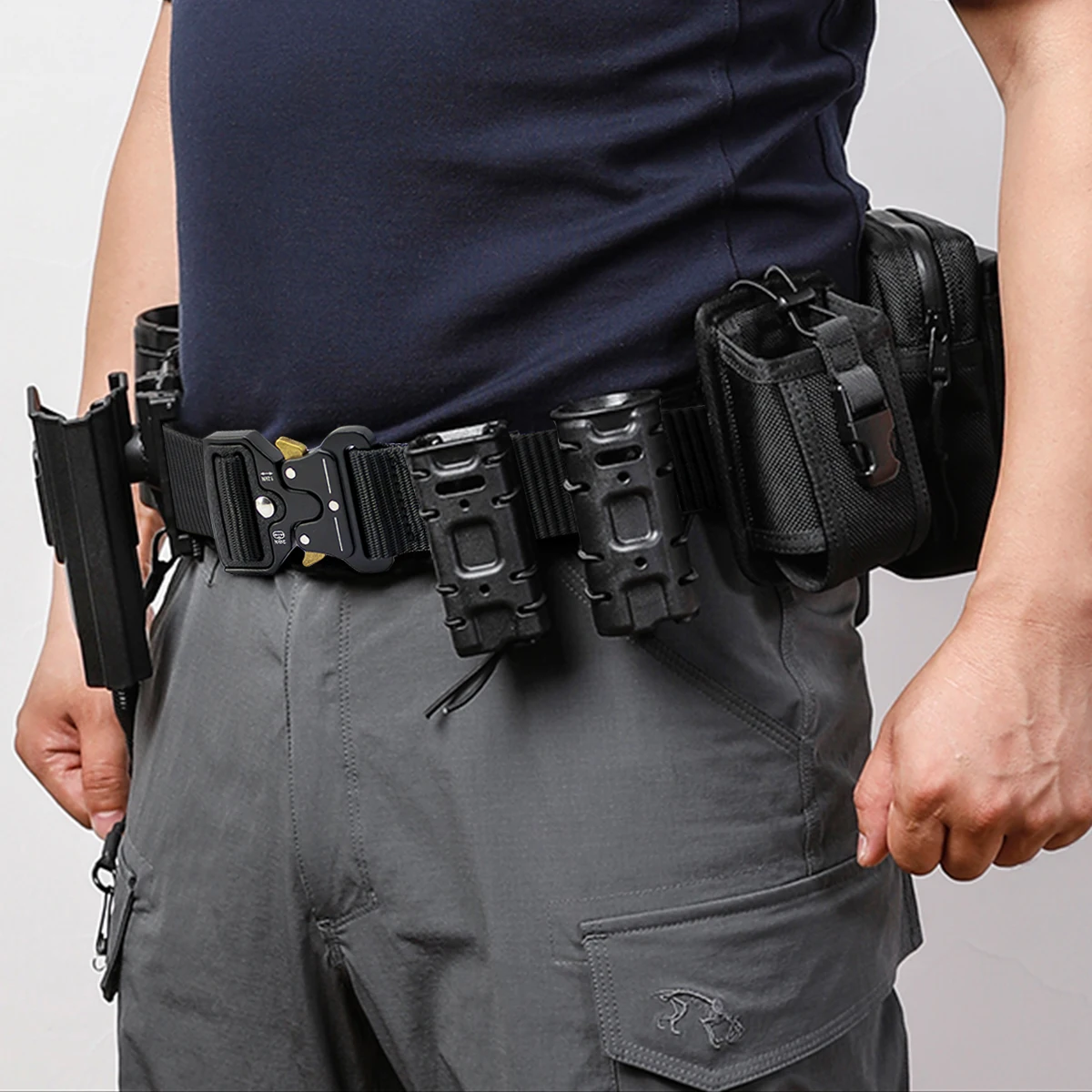 

135CM/Wide Men's Tactical Military Belts Heavy Duty Army Adjustable Nylon Belt Outdoor Police Metal Buckle Belt