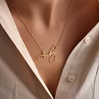 Ожерелье с именем для женщин, индивидуальное Золотое колье-чокер из нержавеющей стали, бижутерия на заказ, хороший подарок на день Святого Валентина