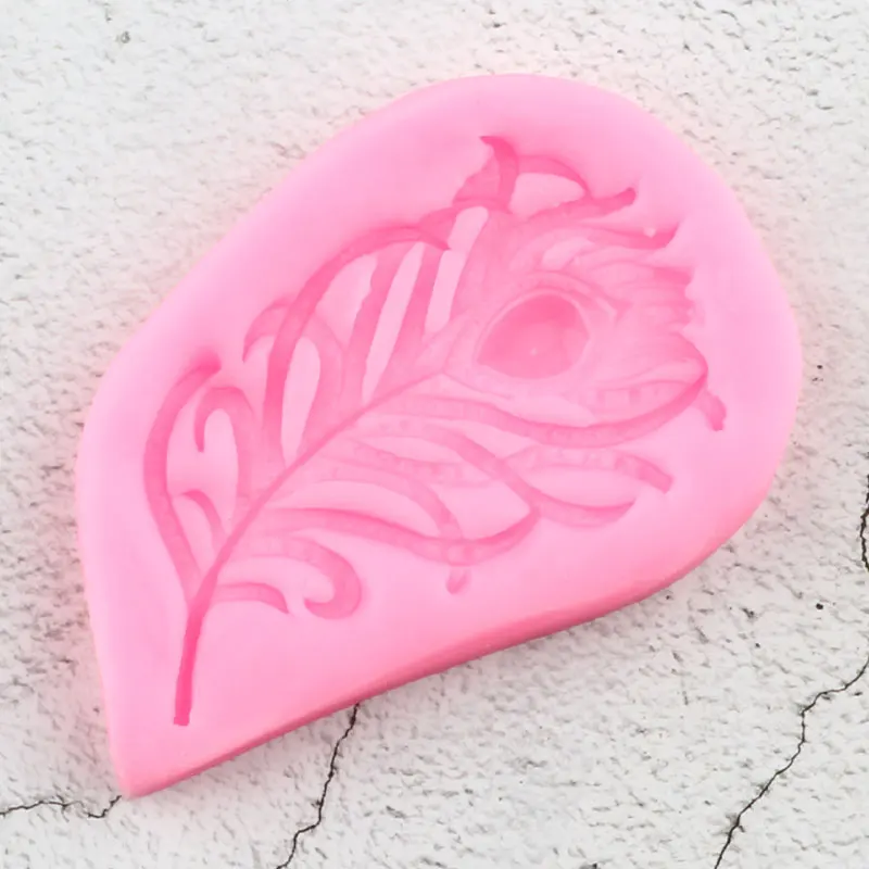 

3D Craft Feathers Silicone Jewelry Resin Clay Molds Cupcake Topper Fondant Cake Decorating Tools Candy Chocolate Gumpaste Moulds