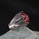 Мужское серебряное кольцо в виде скорпиона с фианитами