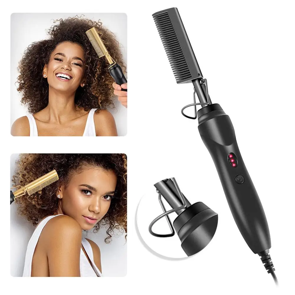 

Flat Irons Straightening Brush Hair Straightener Hot Heating Comb Hair Straight Styler Corrugation Curling Iron Hair Curler