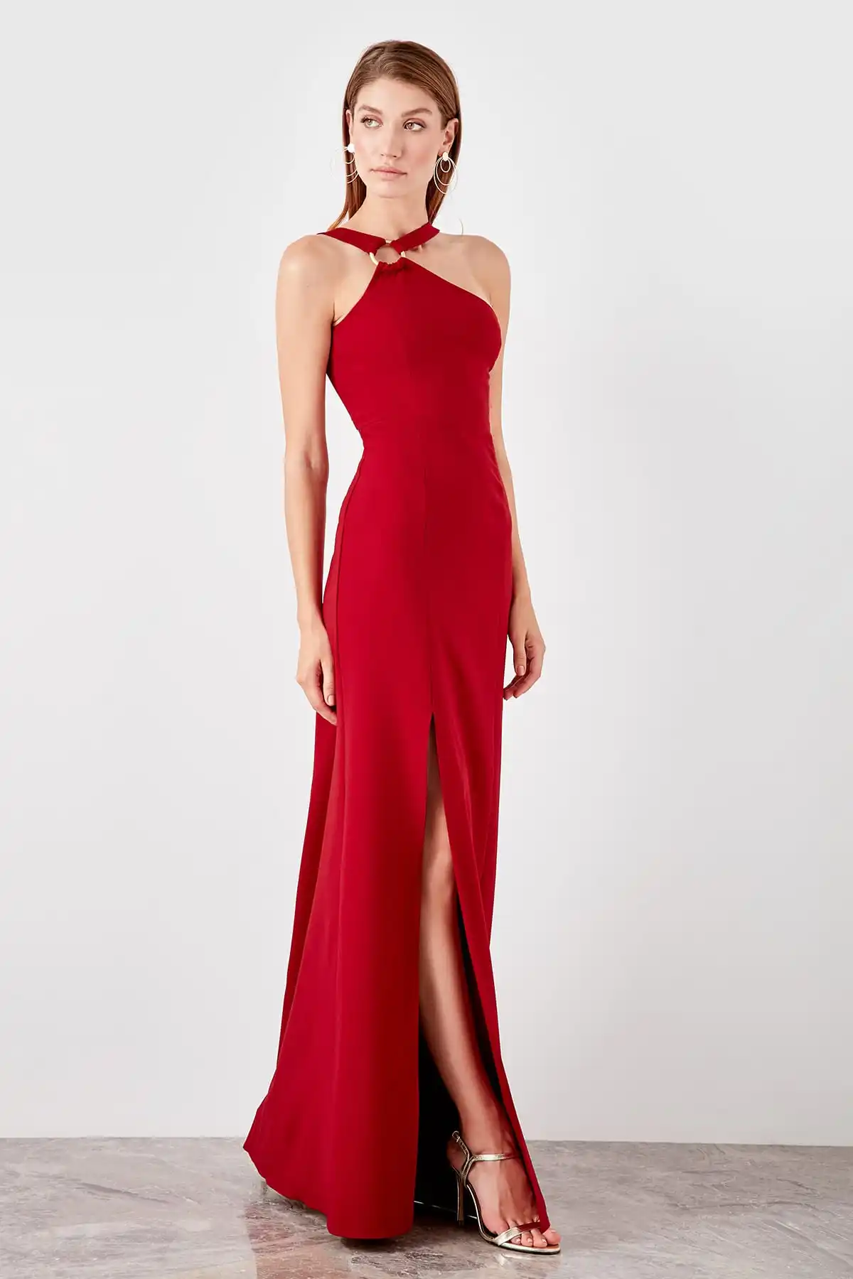 Trendyol аксессуар подробное вечернее платье TPRSS19AE0109 | Свадьбы и торжества