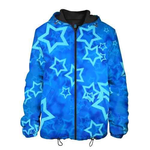 Мужская куртка 3D Звезды для спорта и отдыха путешествий водонепроницаемый яркий