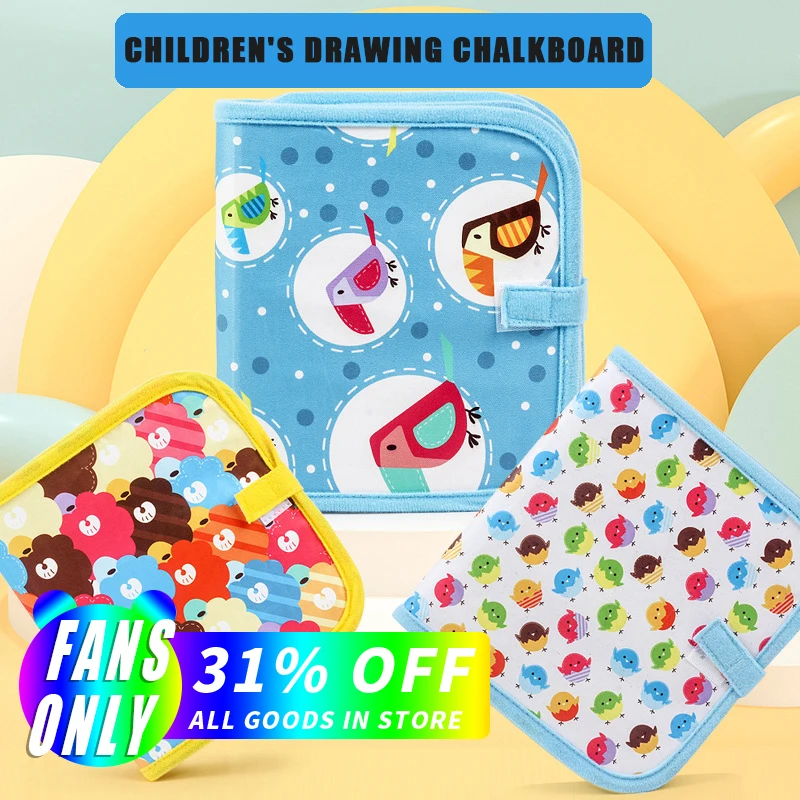 

Детская доска для рисования, 12 страниц, волшебная доска, детский набор для рисования, игрушки для рисования, многоразовая книга для рисовани...