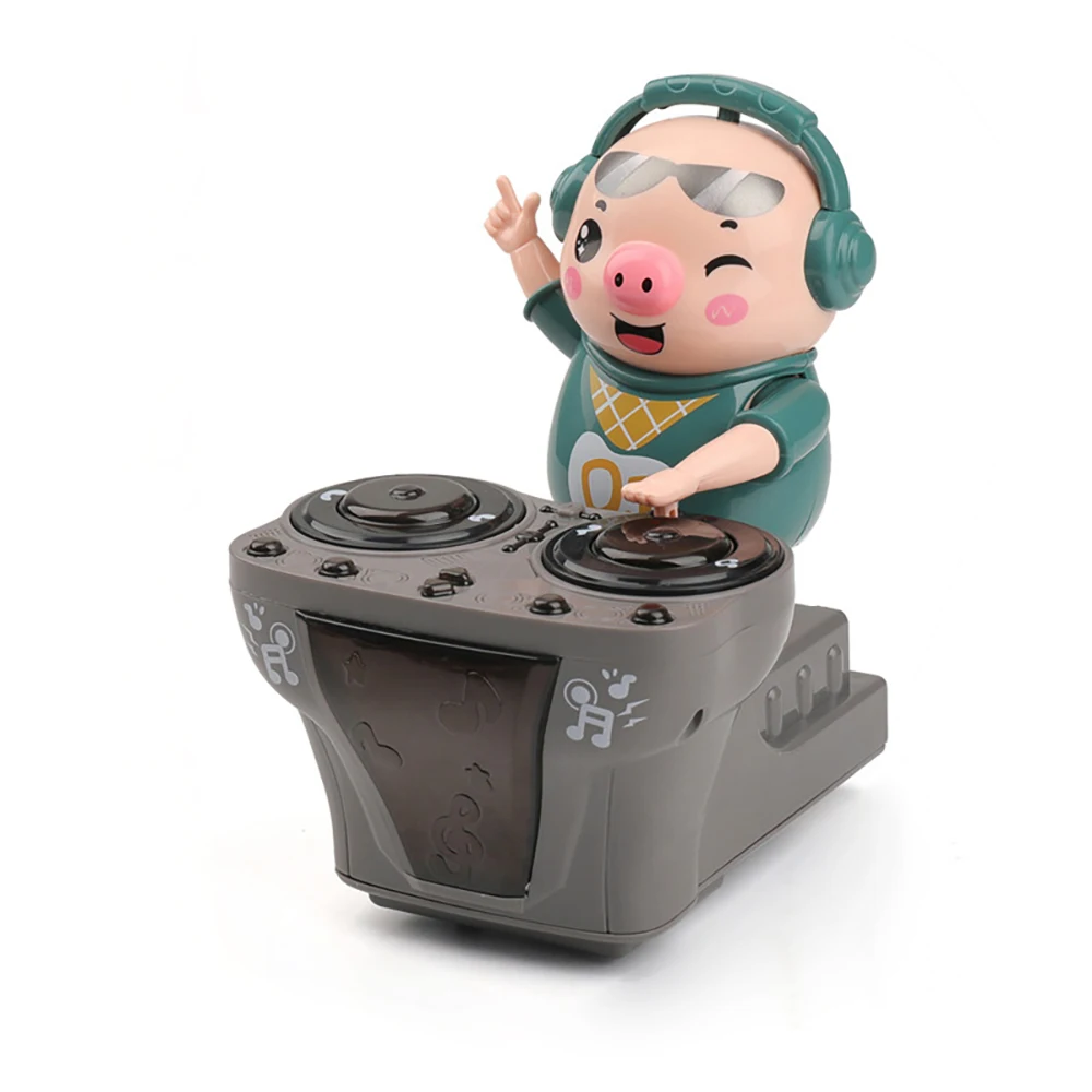

DJ DJing Pig Toy Dynamic Music Light Electric Swing Pig Dancing Little Cute Pig Children's Toy Funny Christmas Gifts Jouet Enfan