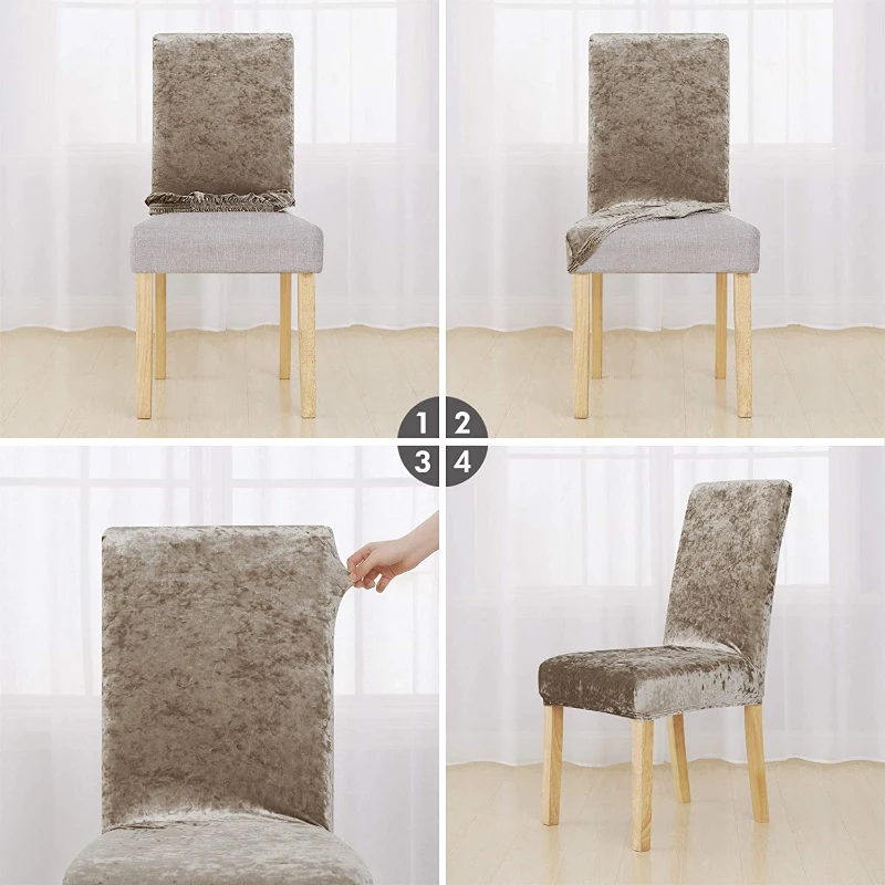 Роскошные мягкие бархатные чехлы на стулья плюшевые для свадьбы улицы вечерние
