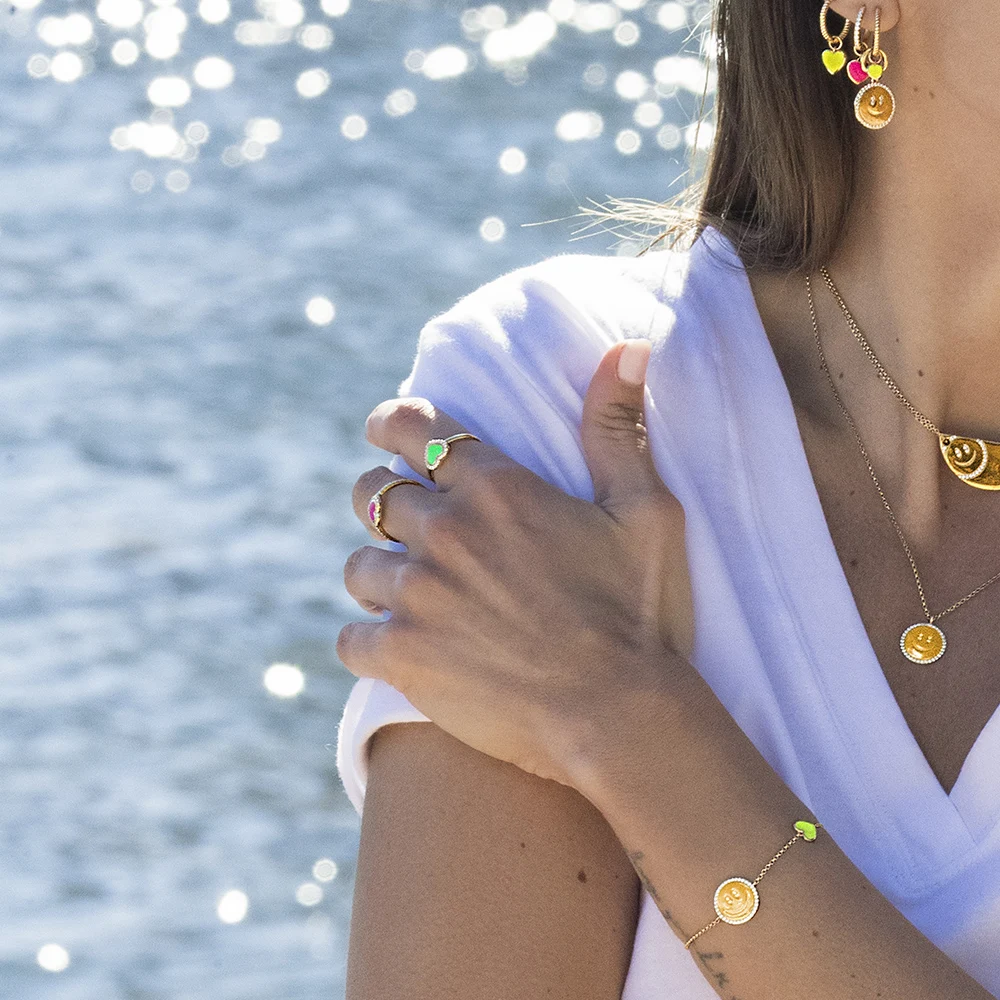 

APM heart-shaped four-leaf clover ring ladies S925 sterling silver 2021 summer new all-match luxury jewelry