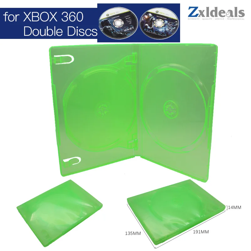 Сменный Чехол для XBOX 360 Game Double Disc запасная зеленая коробка 2 CD | Электроника