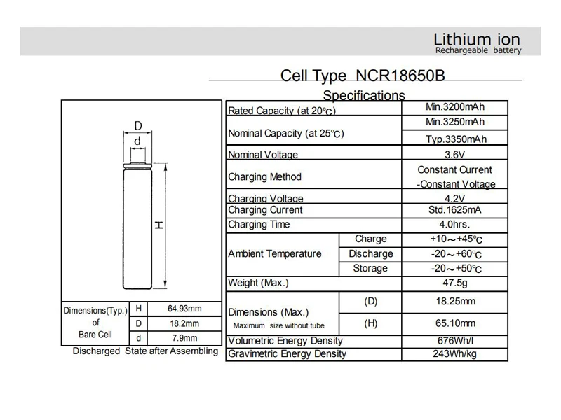 NCR18650B 3.7 v 3400mah 18650 литиевая аккумуляторная батарея для аккумулятор 18650 батарейки